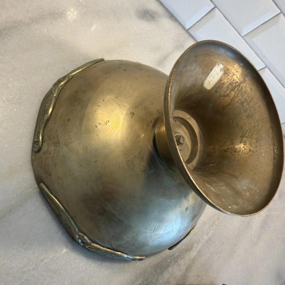 Vintage Brass Pedestal Punch/compote BowlES0003